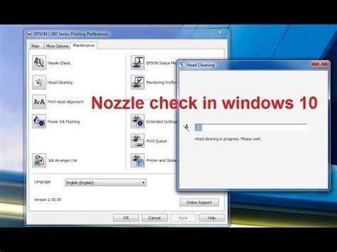 epson nozzle check windows 10.